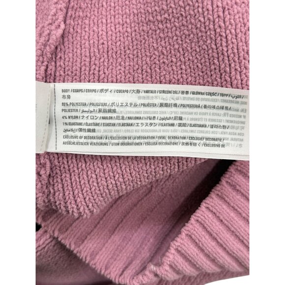 Abercrombie & Fitch V-Neck Sweater Collared Pullover Knit Mauve Pink Size XS NEW - Picture 7 of 8